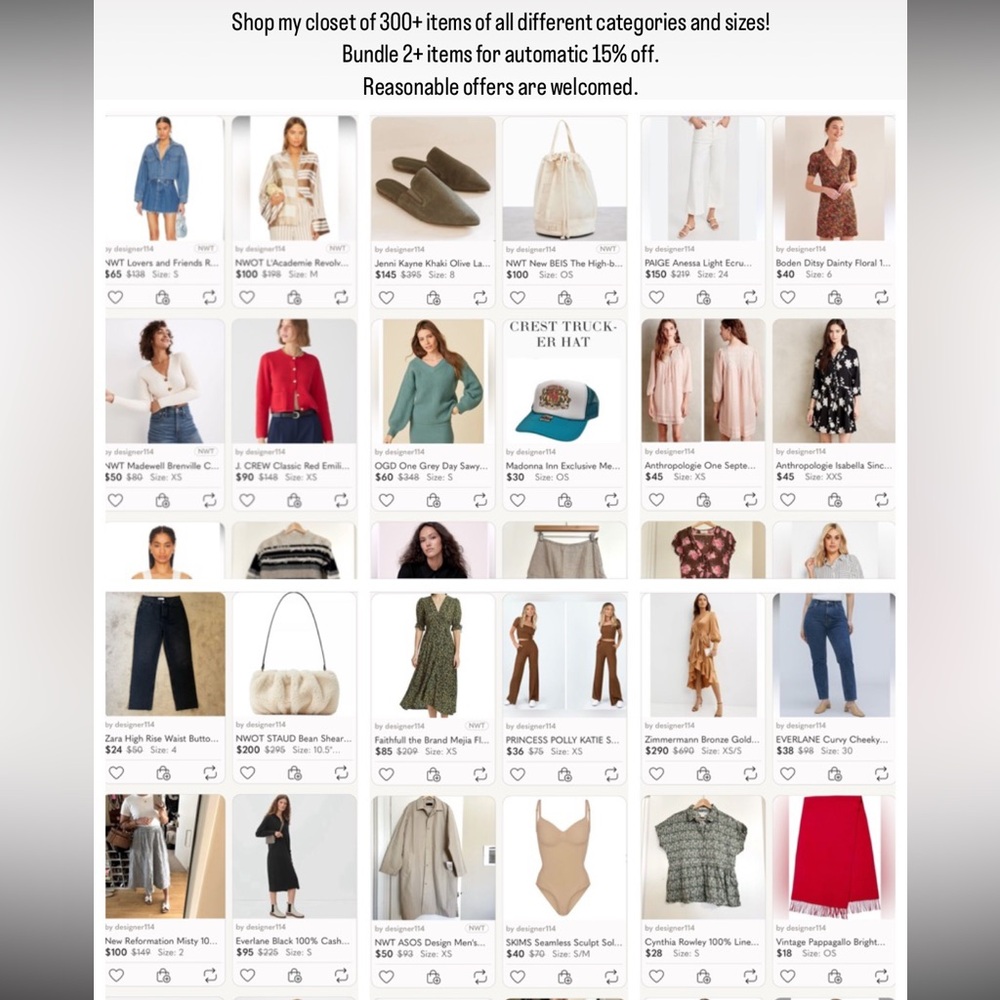 SHOP MY CLOSET OF 300+ ITEMS! BUNDLE TO SAVE!